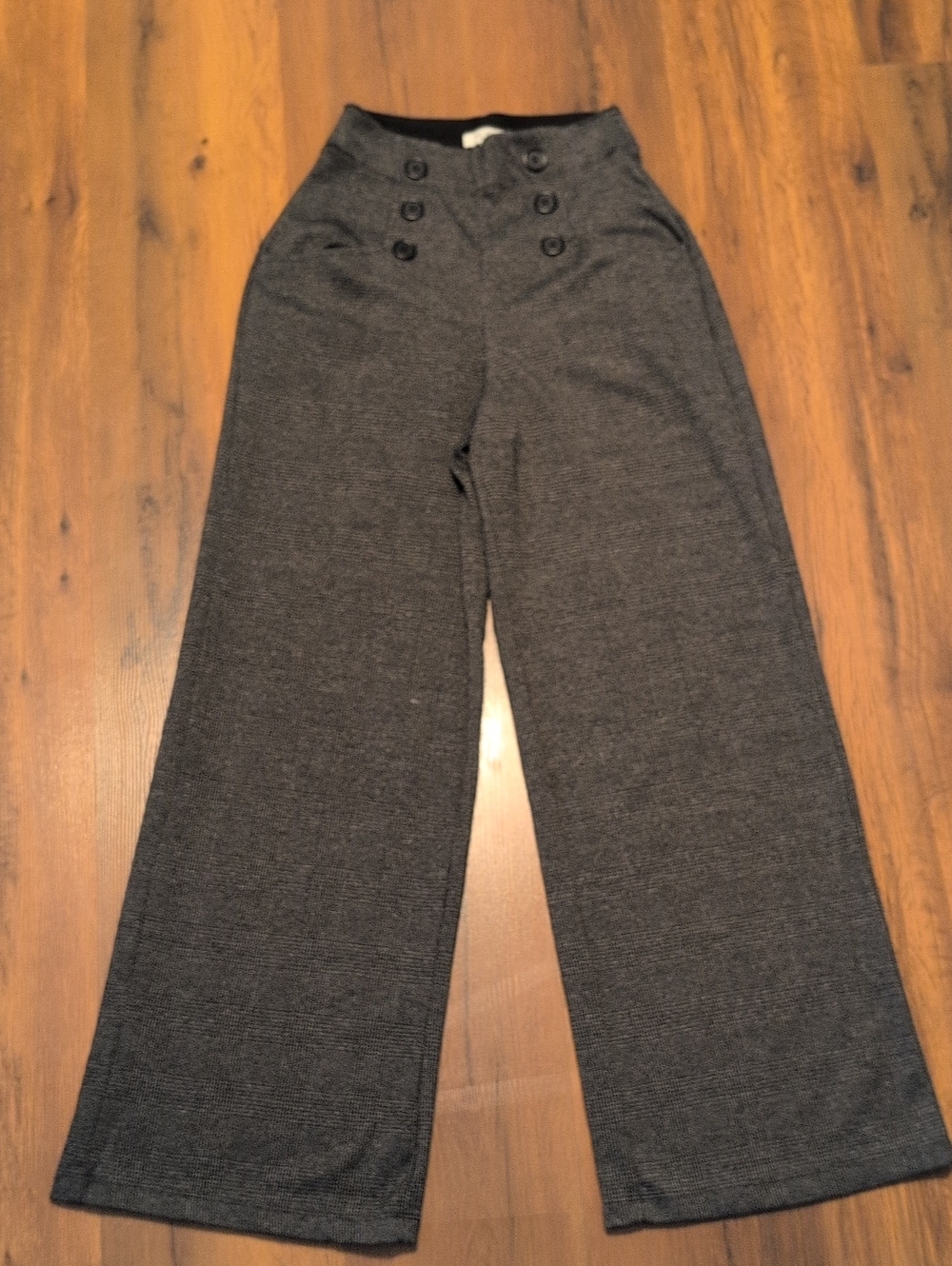 Max Studio Girls Wide-Leg Knit Pants - Charcoal Gray